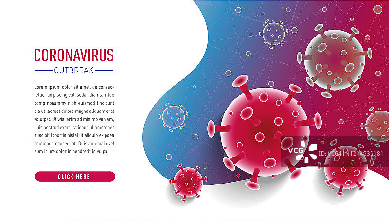 冠状病毒页面布局图片素材