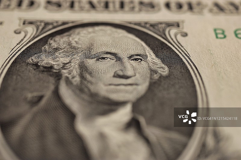 乔治·华盛顿在美钞上图片素材