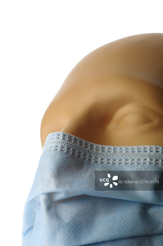 医用外科口罩，白色背景图片素材