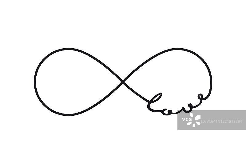 爱——无限的象征。重复和无限循环符号图片素材