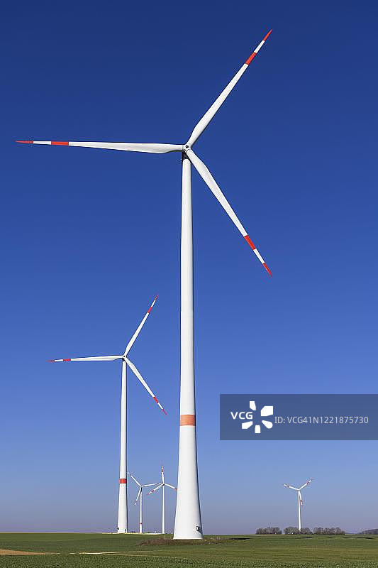 风力发电厂，风力涡轮机，巴登-符腾堡，德国图片素材