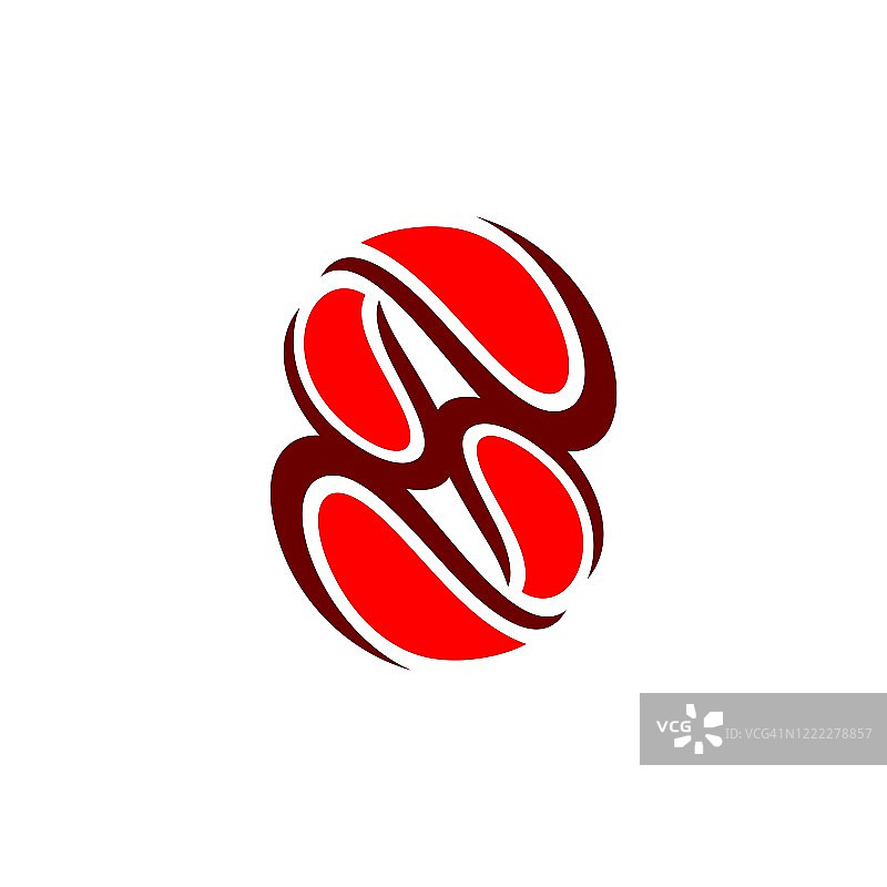 红色装饰S字母标志模板插图设计。向量EPS 10。图片素材