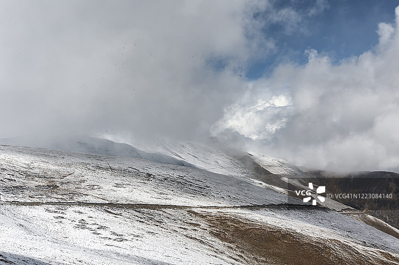 中国青藏高原上的雪山图片素材