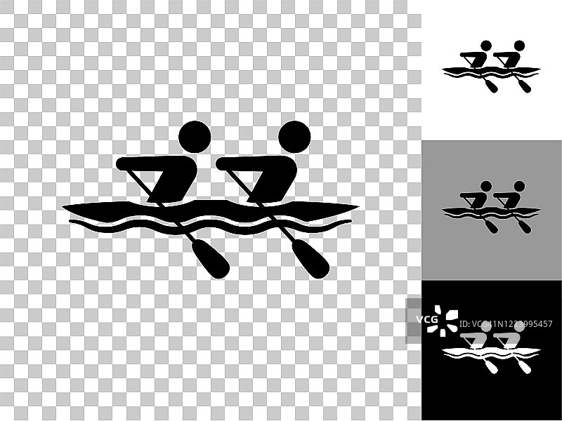 划艇图标在棋盘上透明的背景图片素材