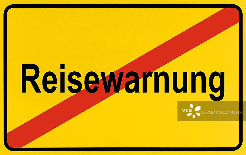 象征意义的图片，由于德国科罗娜危机，外交部发出了全球旅行警告图片素材