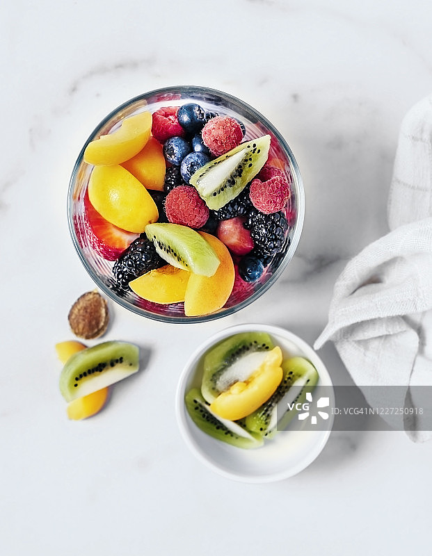 一碗白底的新鲜水果图片素材