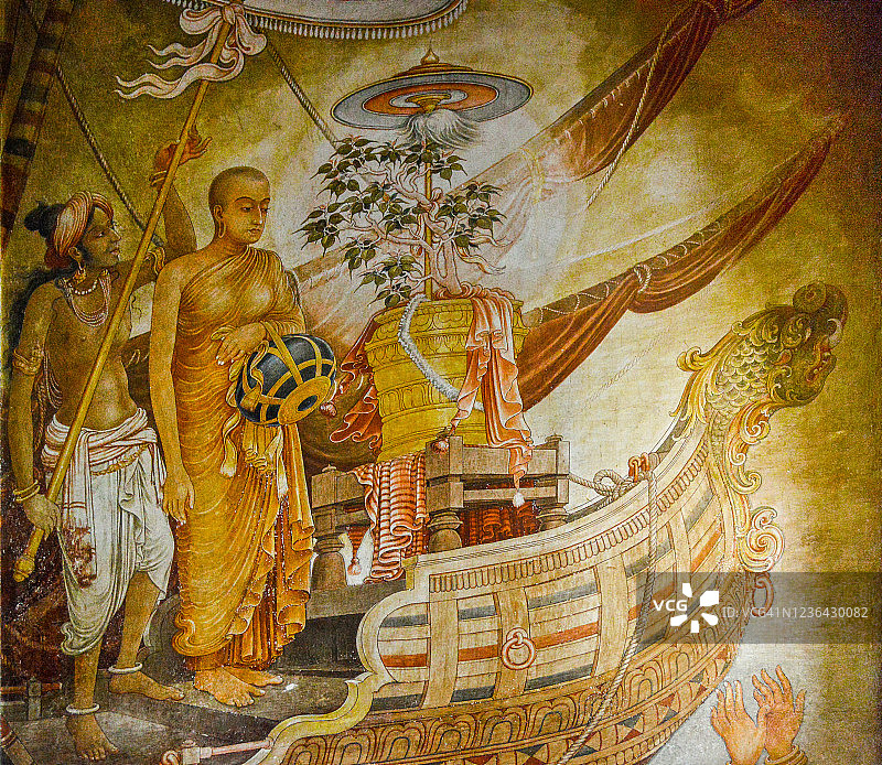 克拉尼雅寺神庙的壁画图片素材