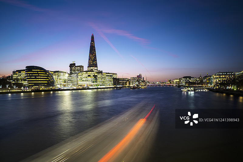 黄昏时分的伦敦城图片素材