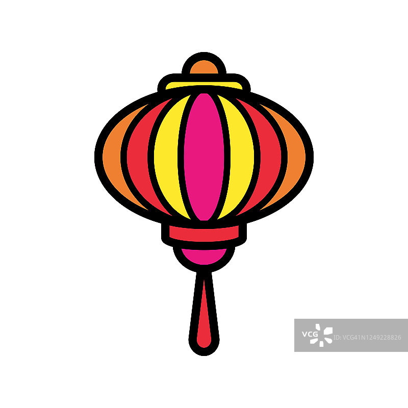 中国灯笼图标设计矢量模板图片素材
