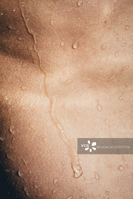 湿皮肤，皮肤特写湿身体图片素材