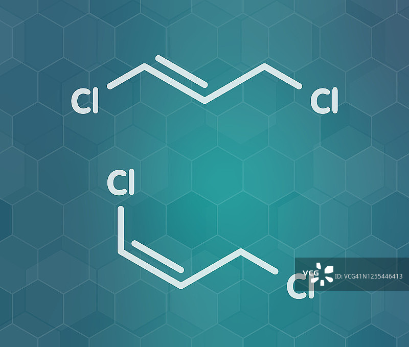 1,3-二氯丙烯农药分子，插图图片素材