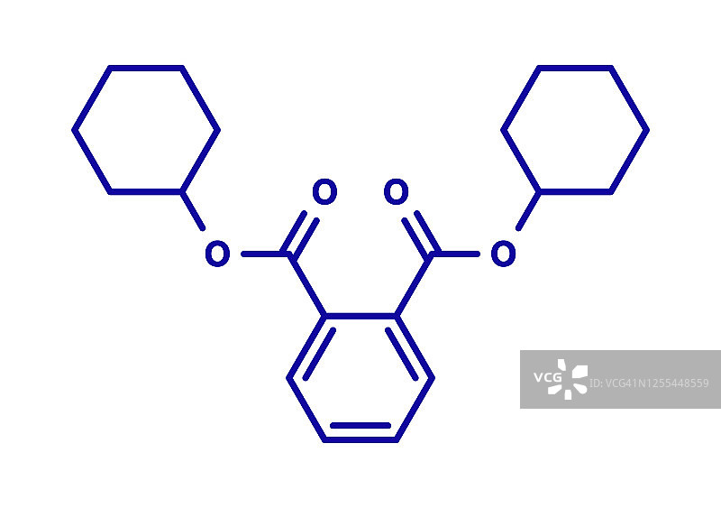 邻苯二甲酸二环己酯增塑剂分子，插图图片素材