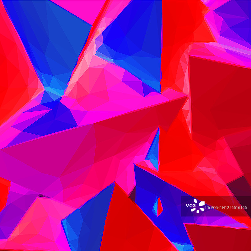 抽象背景与蓝色和红色三角形形状图片素材
