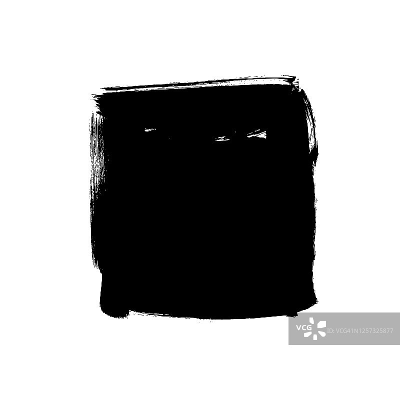 黑色粗边矢量方框。黑色涂成正方形或矩形的形状。图片素材