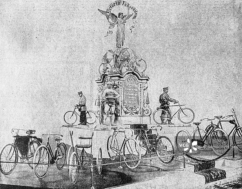 维多利亚自行车展览摊位图片素材