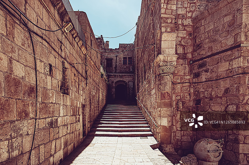 耶路撒冷老城正午时分图片素材