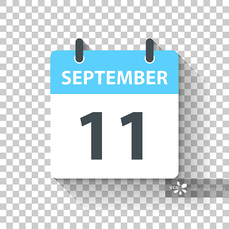 9月11日-日日历图标在平面设计风格图片素材