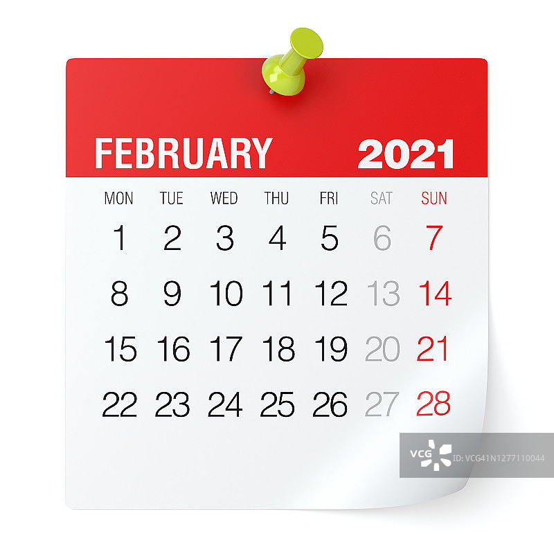 2021年2月-日历图片素材