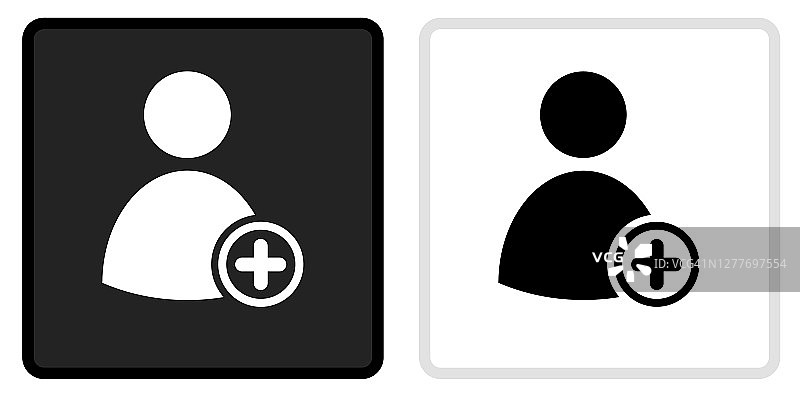 添加联系人图标在黑色按钮与白色滚动图片素材