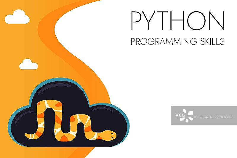 Python代码语言符号。编程、编码和开发的概念。图片素材
