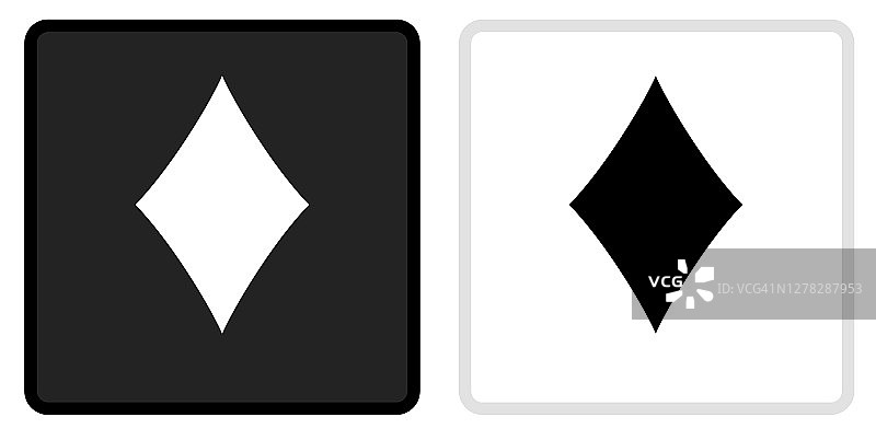 钻石套装卡图标上的黑色按钮与白色翻转图片素材