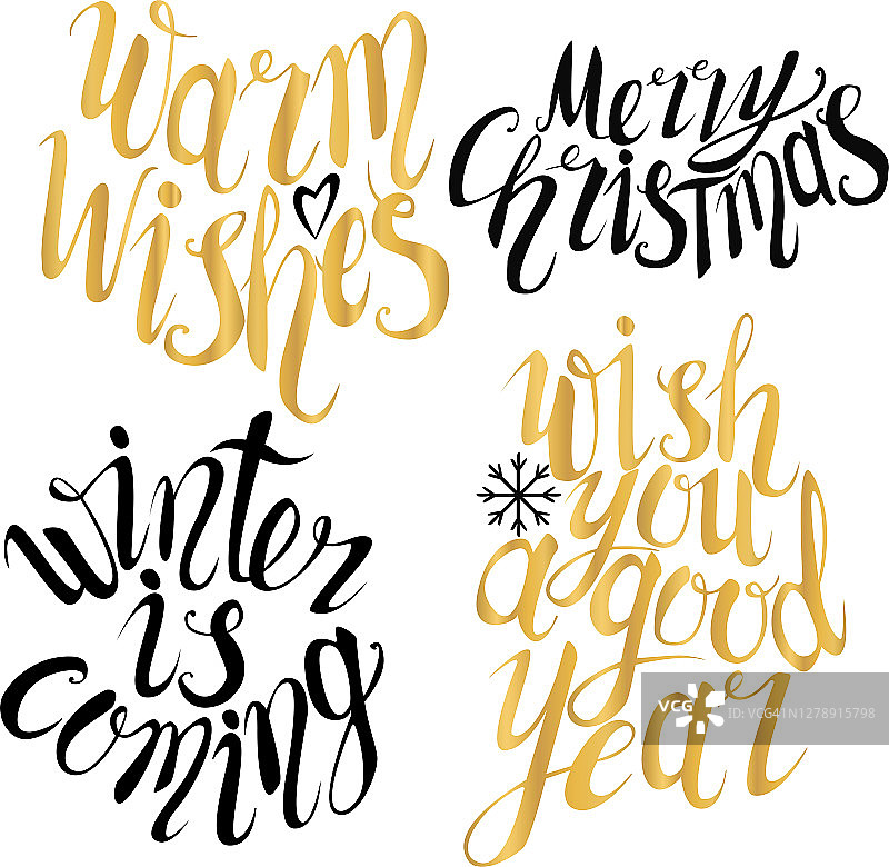 2020年新年快乐手写体文字。设计模板庆祝排版海报，横幅或贺卡圣诞快乐和新年快乐。矢量图图片素材
