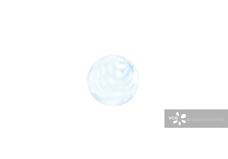 胶原蛋白下降。带气泡的蓝色液体凝胶。图片素材