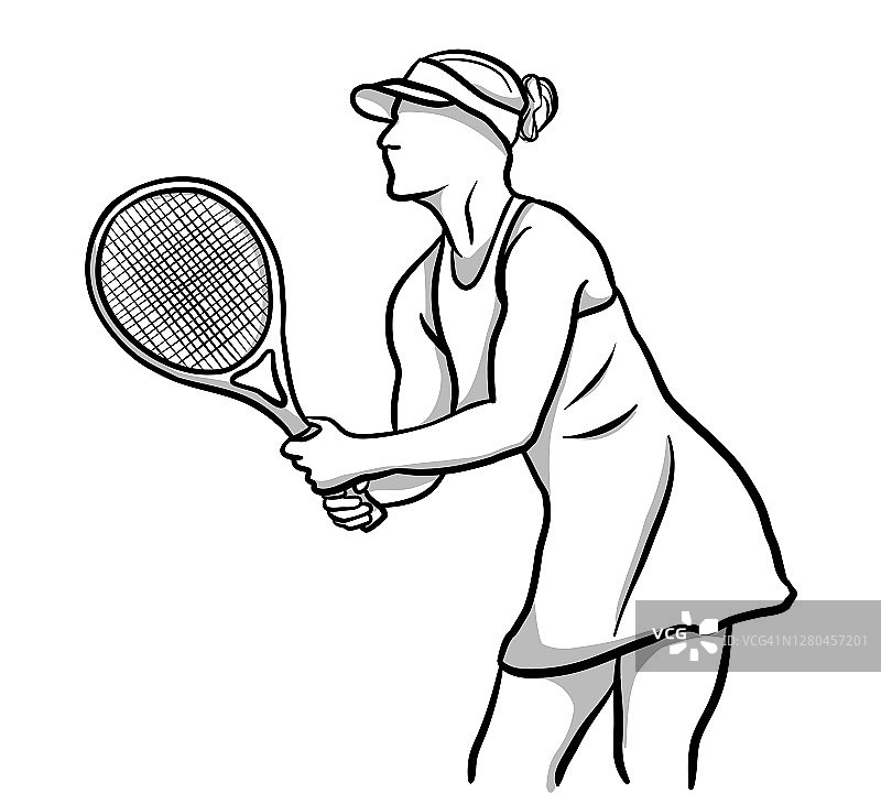 特写女网球运动员图片素材
