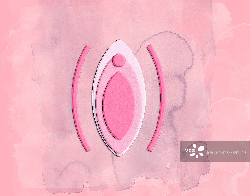 粉色纸的阴道概念图像图片素材