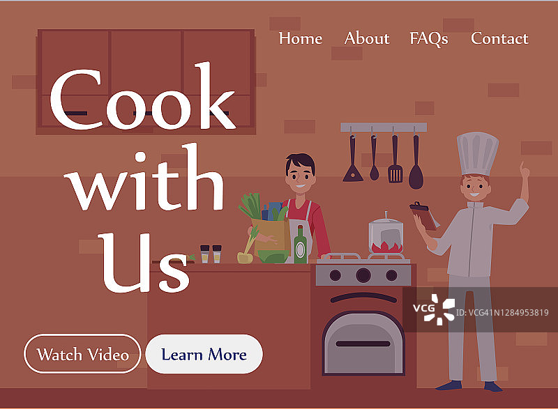 矢量插图与录像，广播或烹饪表演的教程图片素材