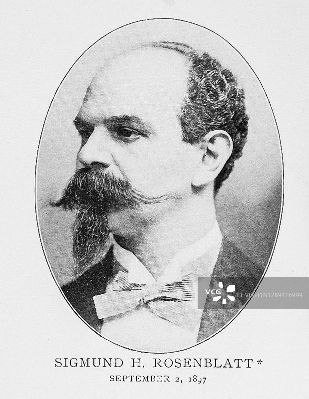 19世纪纽约证券交易所的重要人物肖像:西格蒙德·H·罗森布拉特图片素材