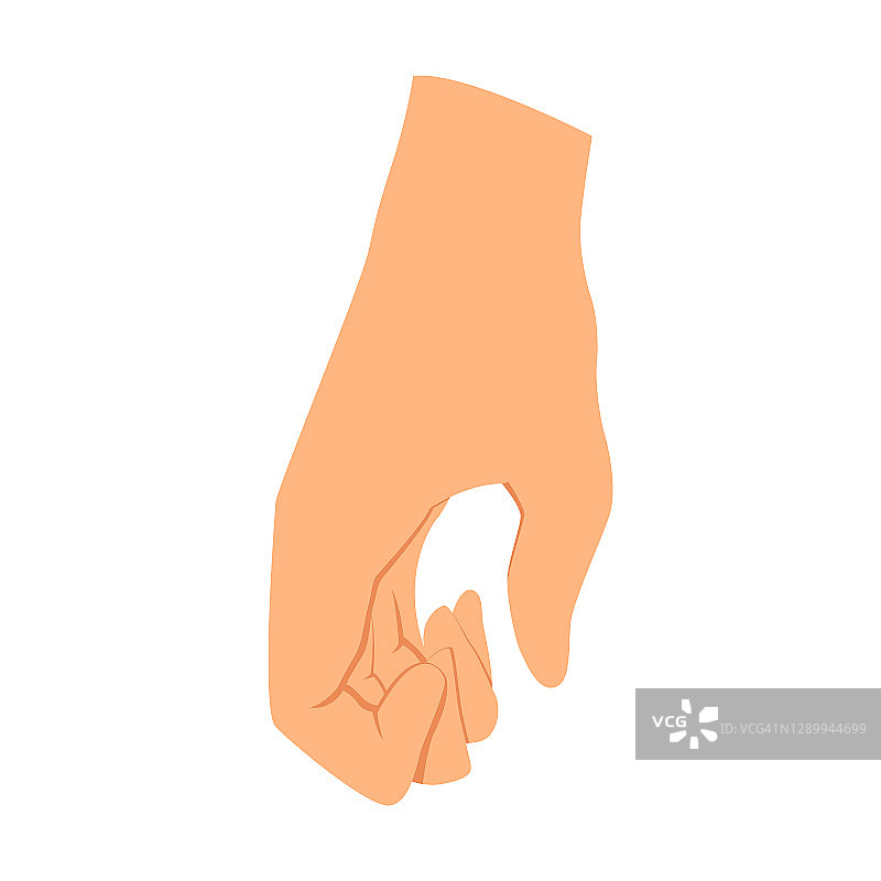 手的姿势。交流语言或手语。手势在白色背景上表现情感或手势。平面设计现代矢量概念图片素材