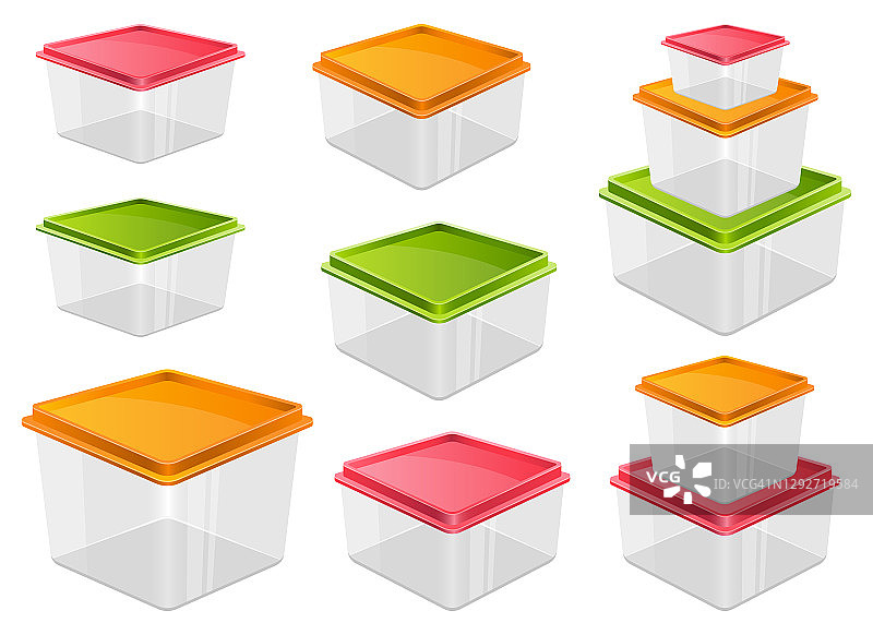 食物容器矢量设计插图孤立在白色背景上图片素材