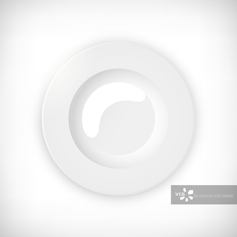 白色空圆汤盘。顶视图板孤立的小插图背景。网页设计元素。矢量插图。图片素材