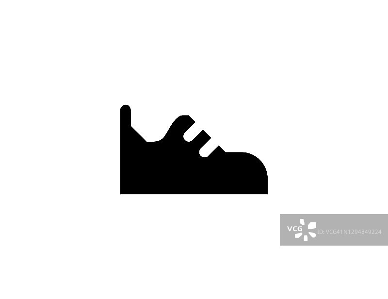 跑鞋矢量图标。孤立运动鞋运动鞋的标志图片素材