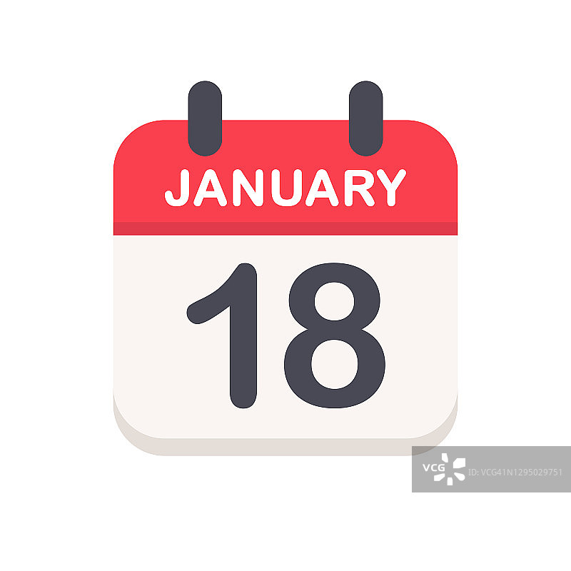 1月18日-日历图标图片素材