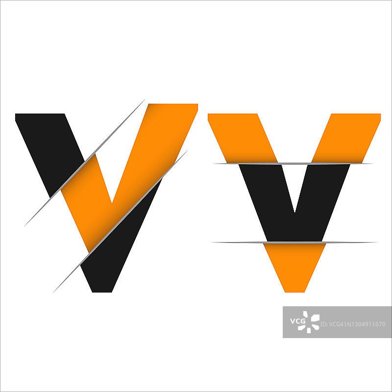 字母V标志图标设计模板元素图片素材