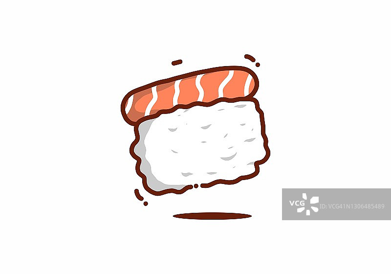 简单的日本料理寿司插画设计图片素材