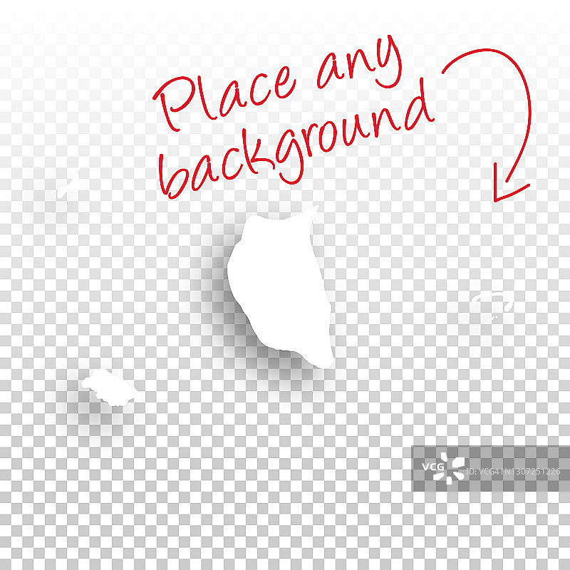 皮特凯恩群岛设计地图-空白背景图片素材