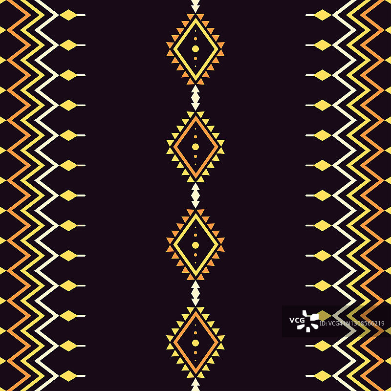 民族无缝图案阿兹特克部落艺术织物印花，家装，壁纸，布。图片素材