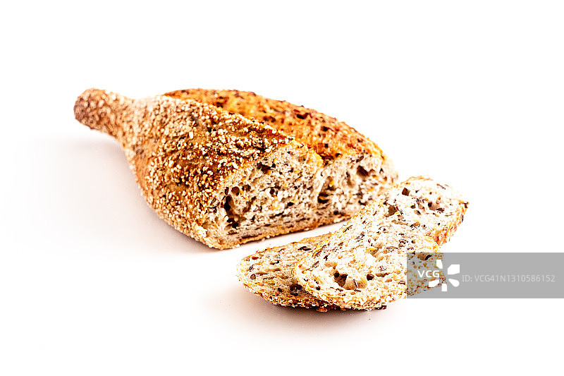 新鲜出炉的面包孤立的白色图片素材