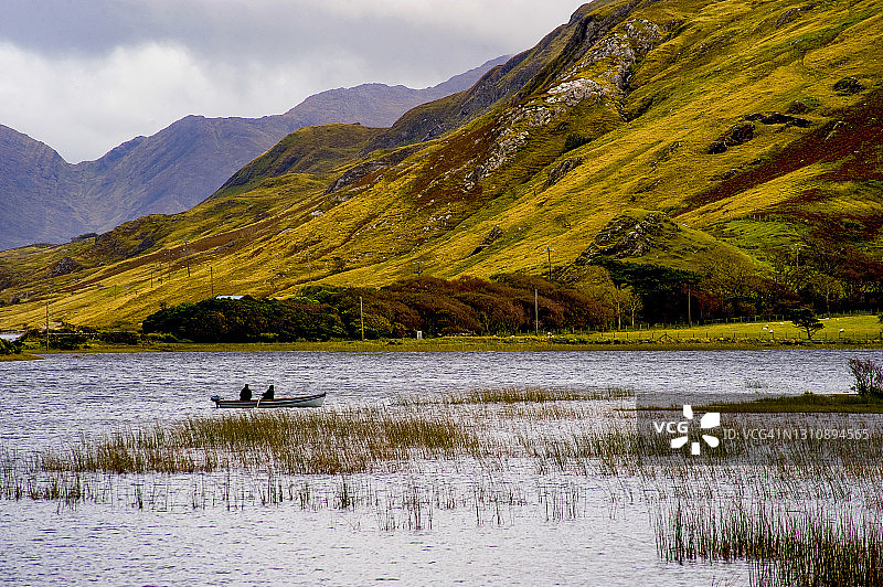 凯勒莫尔湖，康尼马拉，戈尔韦县，爱尔兰。图片素材