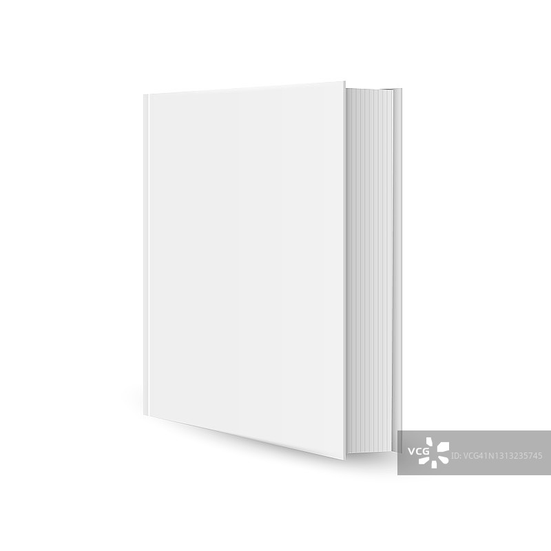 空白垂直书模板。空白杂志或书籍封面，小册子小册子。矢量插图。图片素材