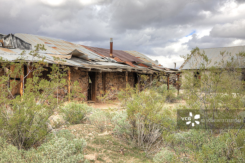 亚利桑那州的沙漠幽灵采矿镇图片素材