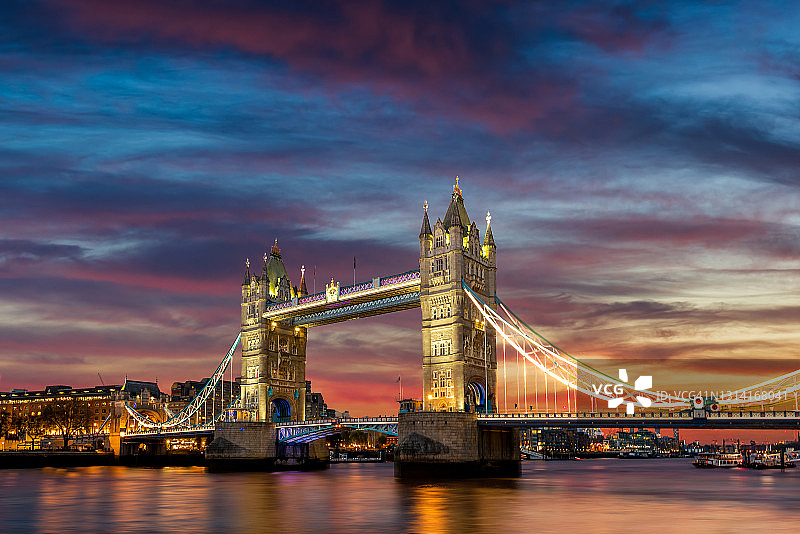伦敦塔桥，英国。图片素材