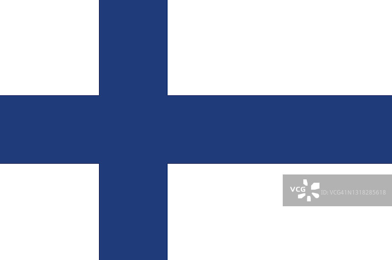 芬兰共和国矢量旗。芬兰国旗。插图图片素材