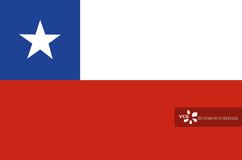 智利共和国的矢量旗。智利国旗。插图图片素材