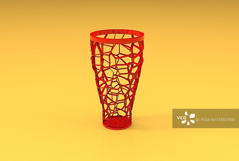 Voronoi花瓶的3d渲染图片素材