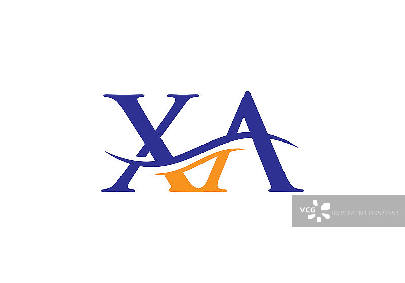 XA的标志。字母组合XA设计矢量标志。XA字母标识设计图片素材