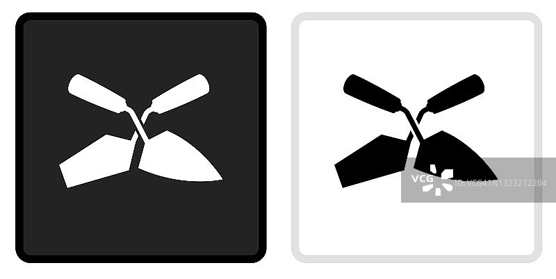 建筑工具图标上的黑色按钮与白色滚动图片素材
